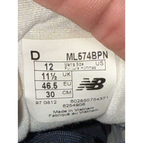 New Balance 574 Classics Mens Size 12 Vintage Navy Blue Running Sneaker ML574BPN - Picture 9 of 9